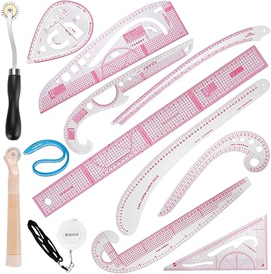 15 pieces set of French curved rules for sewing, clear rule for creators of dresses, tailors, fashion design guides (English brand on the rules).. DIAYTAR NIGERIA revolutionizes online shopping with competitive prices and reliable 5-8 day delivery.