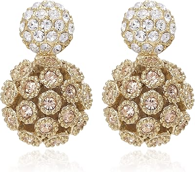 Double -sided crystal earrings with a round and hollow front, unavailable, cubic zirconia.. Your everyday shopping solution, DIAYTAR NIGERIA offers variety and value delivered within 8 days.
