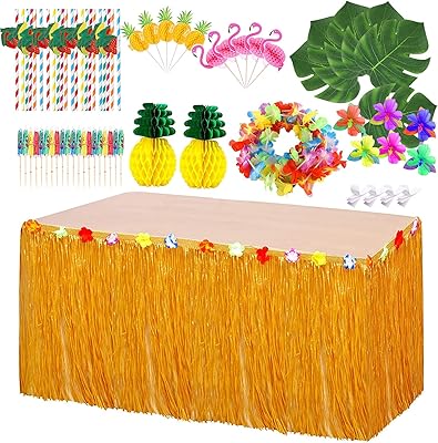 Hawaiian festive decorations, set of Hawaiian budding tablecloths, Tiki Aloha tropical party supplies, summer decorations.. DIAYTAR NIGERIA delivers affordability and convenience with every purchase, shipped within the week.