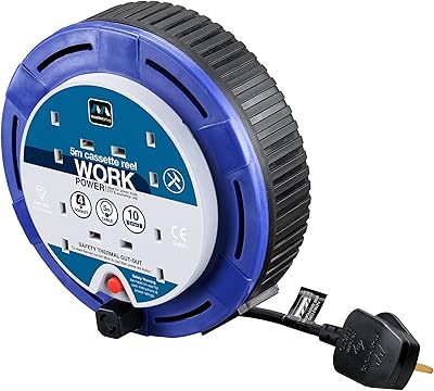 Masterplug SCT0510/4BL-MP extension connector of cassette coil at 4 sockets, 5 meters, blue.. No hassle, just shopping — DIAYTAR Nigeria delivers in under 8 days.
