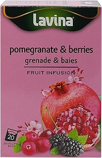 Lavina pomegranate and raspberry tea bags, 20 x 2 g - 1 package of 1.. Your digital shopping ally, DIAYTAR NIGERIA offers extensive selection with budget-friendly delivery.
