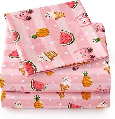 Bed set for children 1500 Supreme - Double bed sheets for babies and boys with pillowcase and flat cover, double, fun pink.. Need it fast? Need it cheap? Choose DIAYTAR Nigeria.