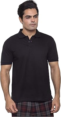 Basic Polo T-shirt Dry n Cool with mid-long sleeves, with UV protection, for men, by Santome.. DIAYTAR NIGERIA: Bridging the gap between consumers and quality products with affordable nationwide shipping.