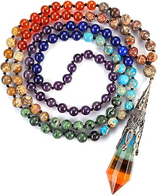 Healing crystal pendant 7 Reiki chakras, quartz with yoga beads chakra for witchcraft, pendulum, meditation, relief of anxiety, precious stone 7 chakras.. Your complete e-commerce solution, DIAYTAR NIGERIA offers variety and value with nationwide shipping.