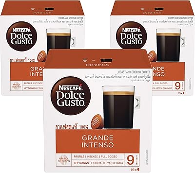 Coffee Nescafé Dolce Gusto Grand Intense - 3 x 160 g.. DIAYTAR NIGERIA brings affordable shopping to your fingertips with reliable delivery in less than 8 days.