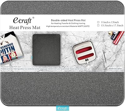 Thermal press mat for Cricut Easypress: Ecraft (11 x 13 inches) Double-sided heating carpet for thermal insulation transfer Hotv Vinyl hot, t-shirt, t-shirt.. DIAYTAR NIGERIA brings the marketplace to your home with budget-friendly prices and nationwide delivery.