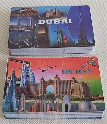 Play of 2 plastic playing cards, Dubai souvenir cards, poker cards, fun game.. Your digital shopping destination, DIAYTAR NIGERIA combines variety with affordability and quick delivery.