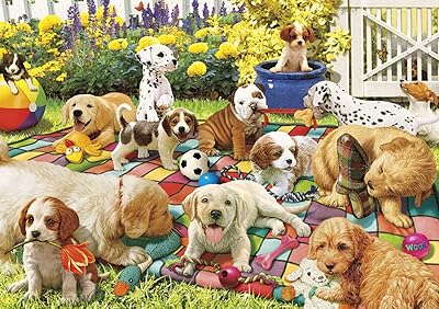 Buffalo Games - Puppy toy - Large puzzle of 300 pieces.. Your shopping aspirations fulfilled at DIAYTAR NIGERIA with competitive prices and reliable delivery.