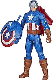 Marvel Avengers Series Titan Hero Blast Gear Captain America, with launcher, 2 accessories and projectiles, from 4 years old.. Shop with confidence at DIAYTAR NIGERIA, offering extensive product variety with nationwide delivery.