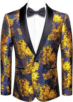 Luxury tuxedo costume with floral pattern for men, fitted cut, shawl, reverse, a button, dinner jacket, tuxedo costumes for party, end -of -year ball, wedding wedding.. DIAYTAR NIGERIA: Bringing affordable shopping solutions with a diverse product catalog delivered nationwide.