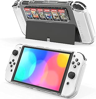 Castowave protective case for OLED switch with game card storage, hard plastic cover for Nintendo Switch OLED JOY-CON controller, antichoc protector for NS OLED model (transparent).. Experience the ease of modern shopping with DIAYTAR NIGERIA's diverse marketplace delivered promptly.
