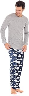 Khombu men's pajamas for men - long sleeve thermal shirt and relaxation pants, night clothes.. From daily deals to exclusive products — DIAYTAR Nigeria has you covered.