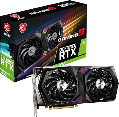MSI GeForce RTX 3060 game graphics card, 12 GB GDDR6, 1,837 MHz, PCI Express Gen 4, 192 bits, 3x DPV at 1.4 A, HDMI 2.1 (supports 4K).. DIAYTAR Nigeria: Where affordability meets fast and reliable e-commerce service.