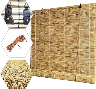 Lingwei Bamboo Window Curtain With Rolle For Home Rideaux Plitant Ridiant Curtains in Natural Bamboo, Custom bamboo window curtain for outdoor interior (120x200cm (4pcs)).. Shop with ease at DIAYTAR NIGERIA and enjoy our extensive product range delivered at affordable rates.