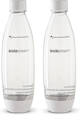 Bottles of reusable white gasels original sodastream 1 liter without BPA.. DIAYTAR NIGERIA: Creating access to affordable products for every Nigerian with our swift delivery service.