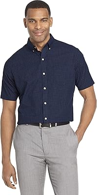 Shirt buttoned with short sleeveless van heusen for men (lot of 1).. DIAYTAR NIGERIA delivers more than expected with our extensive catalog and 5-8 day delivery service.