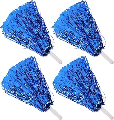 Yelpies Cheerleading Pom Pom Balls, 4 pieces of Pom-Pom Girl Metal with handle, Children's Pom-Pom Girl Accessories, Pom-Pom Girl Accessories for Sport, Dance, Concert (Blue).. Your digital shopping companion, DIAYTAR NIGERIA offers unmatched value with nationwide shipping.