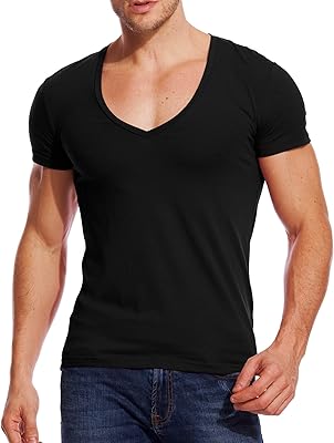 V-collar t-shirt for men t-shirt low elastic cut with deep v collar.. Navigate through thousands of products at pocket-friendly prices with DIAYTAR NIGERIA's easy-to-use platform.