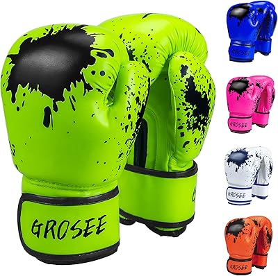 Children's boxing gloves 6oz 226g Training gloves for young people, boys and girls for boxing, kickboxing, muay thai, mma, UFC, gift for 6-15 years.. DIAYTAR NIGERIA brings the market to your fingertips with affordable prices and swift delivery services.