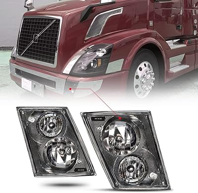 VNL fog lights for Volvo VN 2003-2017 truck, set of replacement fog lights, pair of fog lights for right left, black.. DIAYTAR NIGERIA redefines convenience with our diverse marketplace and affordable nationwide shipping.