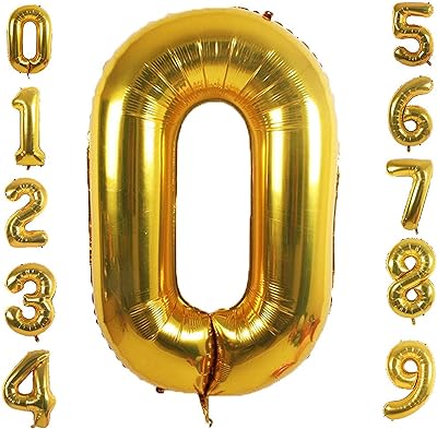 Numbered balloons of 40 inches large golden helium balloons for birthday.. Affordable convenience is here — shop DIAYTAR Nigeria today.