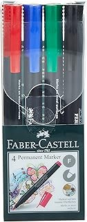 4 Faber-Castell permanent markers in a fine case, matching model 156472 156474.. DIAYTAR NIGERIA revolutionizes online shopping with competitive prices and reliable 5-8 day delivery.