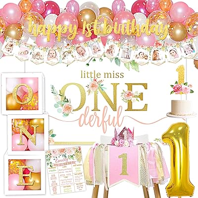 Decoration supplies for 1st birthday of baby girl girls boxes in.. Enjoy effortless shopping and speedy delivery with DIAYTAR Nigeria.