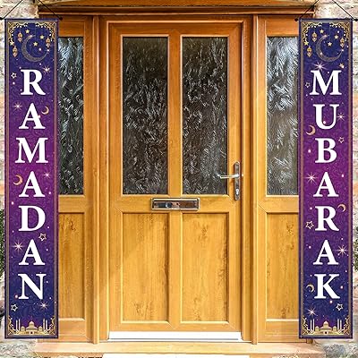 Ramadan Mubarak 2022 banners for porch decoration - Ramadan Kareem banner for front door, Eid Mubarak door decoration supplies, interior.. Shop with purpose at DIAYTAR NIGERIA and receive quality products at budget rates within 8 days.