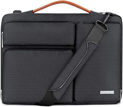 Lacdo Messenger shoulder bag for 15.6 inch laptop with 360 -degree protection, black.. DIAYTAR NIGERIA: Where shopping is affordable, selection is vast, and delivery is always reliable.