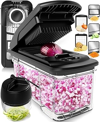 Tout-in-one Volstar vegetable slicer, mandolin slicer and cheese grater | Fries slicer and multi-layer vegetable slicer | includes a portable spiralizer and kitchen utensils as a bonus.. DIAYTAR NIGERIA redefines convenience with our vast product selection and swift nationwide delivery.