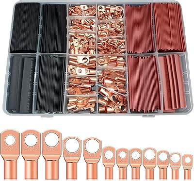 170 pieces 12 sizes of copper wire terminal battery tips tube connectors SC with sheath.. DIAYTAR NIGERIA: Where quality meets affordability, with thousands of products delivered in less than 8 days.