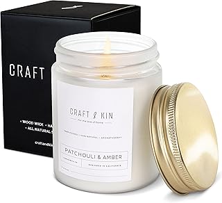Candles scented with patchouli and amber | Wooden wick candles | Candle with patchouli and amber, fully natural fragrant soy candles, 8 oz, lifespan of 45 hours, wonderful scented candles.. Nigeria's most diverse e-commerce platform delivers quality and affordability to your doorstep in 5-8 days.