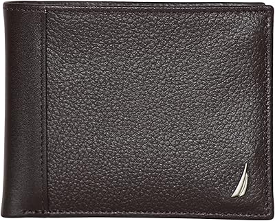 Class g leather wallet with classic two -stretch design of Nautica, brown, one size.. DIAYTAR NIGERIA connects you with thousands of products at competitive prices, delivered within a week.