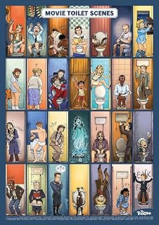 Display of the movie toilet MR. Troove 42 x 59.5 cm 28 cult films to recognize - Original gift for men, woman, Christmas, birthday, Christmas, geek, bucket list, toilet games.. DIAYTAR NIGERIA: Bridging the gap between consumers and quality products with affordable nationwide shipping.