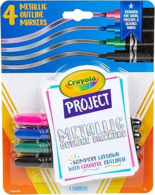 Metal markers Crayola with matching colors 4 -piece art supplies.. Thousands of items at your fingertips — DIAYTAR Nigeria makes it happen.