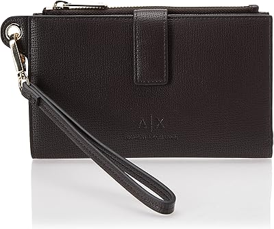 Organizer Armani Exchange for Women, Relief Logo, Portfolio with two zipped, X-ray, one-sized parts.. Affordable shopping made easy on DIAYTAR Nigeria, with fast delivery from 5 to 8 days.