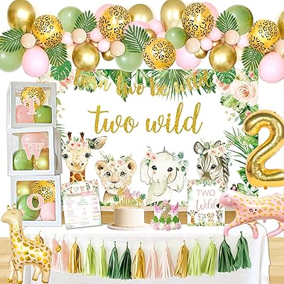 YSH MFUX ​​Party supplies for 2nd anniversary of girls Safari la jungle animal decorations.. From checkout to your doorstep in less than a week — DIAYTAR Nigeria.