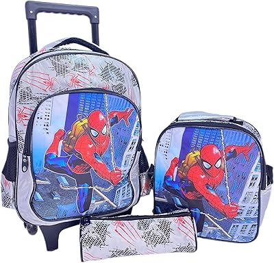 Luxury PVC stroller with backpack including a roller bag with a lunch bag, a kit and rolls for boy (14 inch), silver.. Skip the traffic, shop online — DIAYTAR Nigeria brings it to you.