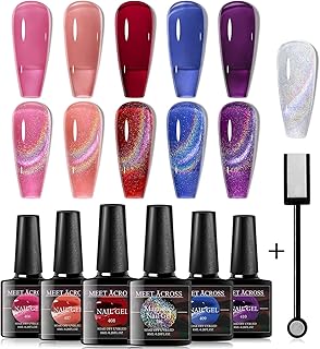 Meet across nail polish gel chat chat eye and 5 colors of frozen gel varnish soak off-off nail kit with LED light, gift box with free magnetic stick.. Shop the smart way with DIAYTAR Nigeria — fast delivery, affordable everything.