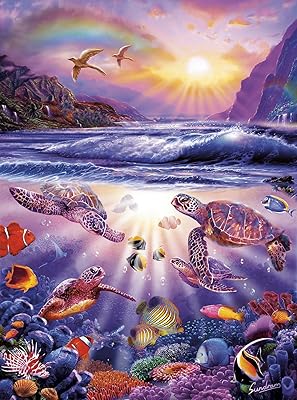 Buffalo Games - Turtle Bay Puzzle 1000 Multicolored pieces, 26.75 "L x 19.75" L.. Need it fast? DIAYTAR Nigeria ships in just 5 to 8 days nationwide.