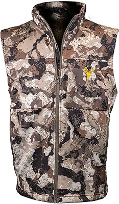 Softshell vest camouflage for men - average thickness, zipper, outdoor hunting clothes doubled in fleece.. DIAYTAR NIGERIA connects your desires with reality through our affordable e-commerce platform and quick delivery.