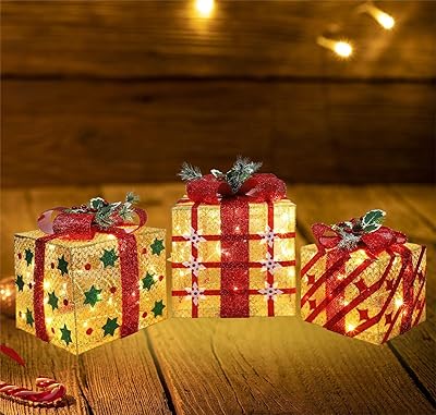 GLOWNOVA Set of 3 large YW Christmas decorations (style 3).. Your complete shopping solution, DIAYTAR NIGERIA offers extensive choice with competitive prices and delivery.