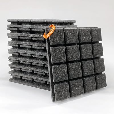 Sonish turbo foam panels MMT Acoustic ® | Reduction of echo + noise absorption | 3D design | 18 pieces 1 x 1 pi2 thick | professional coal.. Experience shopping satisfaction with DIAYTAR NIGERIA's vast selection and budget-friendly delivery options.