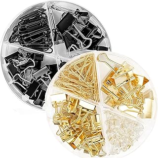 Set of matching HQ assorted trombones, durable and rust resistant design for files, papers and supplies for the home, 144 rooms (gold and black).. DIAYTAR NIGERIA: Where shopping meets satisfaction with affordable prices and prompt delivery services.