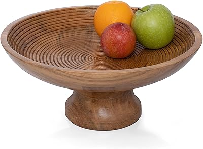 F by folk wood fruit bowl or rustic fruit bowls for farm decoration, kitchen table fruit bowl or decorative basic bowl, large, 12 -inch acacia fruits bowl, natural.. DIAYTAR NIGERIA stands as your affordable shopping ally with nationwide delivery in just 5-8 days.