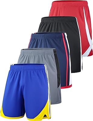 Set of 5 basketball shorts for men's sports clothes in knit.. DIAYTAR NIGERIA makes every purchase count with our affordable prices and reliable 5-8 day shipping.