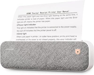 Portable Bi -Page printer, A4 wireless Bluetooth travel printer, portable thermal printer compatible with Android and iOS, support for a paper width of 2 "/3"/4 ", portable printer printer.. DIAYTAR NIGERIA: Where shopping is easy, prices are low, and delivery is just days away.