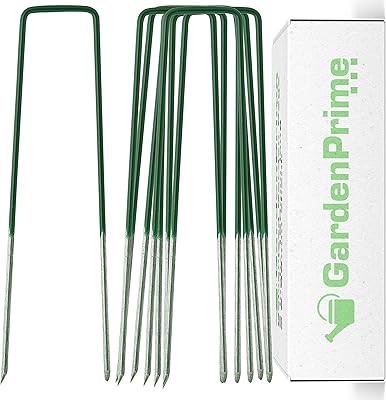 Half-green artificial grass stakes Garden Prime to fix the artificial lawn, astroturf, weed membrane, garden net (50, 150 mm/6).. DIAYTAR NIGERIA: Your gateway to affordable shopping with thousands of products delivered nationwide.