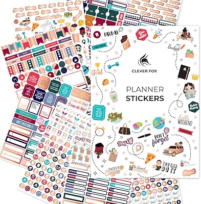 Clever Fox Planning Sticker - Monthly, Weekly and Daily Planning Stickers Set of 14 sheets of 1,360 Unique Clever Fox (Economic Pack) stickers (Economic Pack).. Affordable online shopping is just a click away with DIAYTAR Nigeria.
