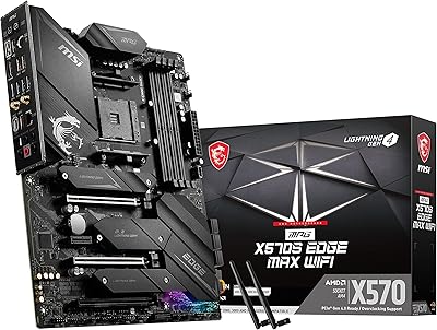 MSI MSI MPG X570S Edge Max WiFi Atx, AMD, DDR4, PCIe 4, CFX, M.2 locations, WiFi 6e, Black, Black, Black.. DIAYTAR NIGERIA brings satisfaction with every purchase through affordable prices and prompt shipping.